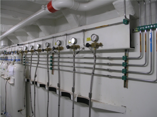 Exemple d’installation pour distribution d’oxygène